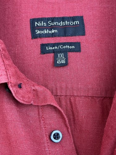 Pánská košile Nils Sundstrom 55 % len 45 % bavlna
