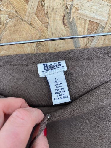 Přírodní sukně Bass 60 % len 40 % bavlna