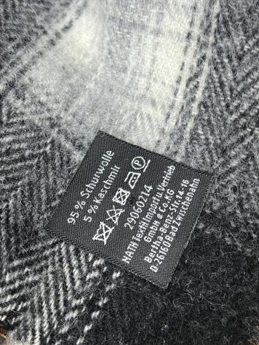 Vlněný šál Made in Germany 95 % vlna 5 % kašmír