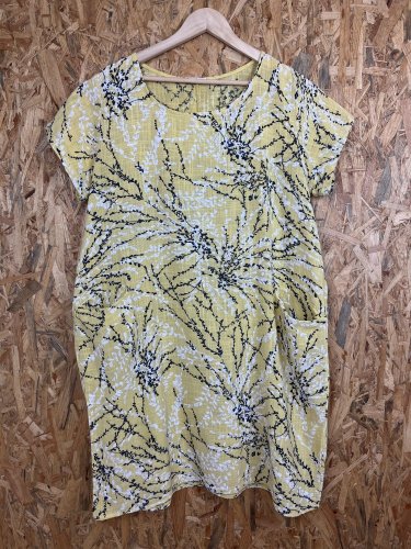 Přírodní šaty Made in Italy 70 % bavlna 30 % len