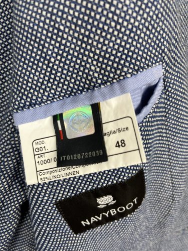 Pánské sako Navyboot 52 % len 48 % bavlna