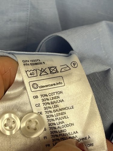 Pánská košile H&M 70 % bavlna 30 % len