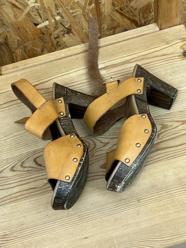 Kožené dřeváky Made in Italy 100 % kůže