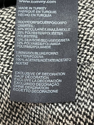Vlněná sukně Tommy Hilfiger 53 % vlna 12 % hedvábí