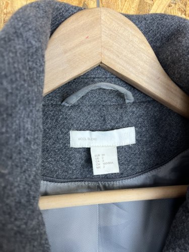 Vlněný kabát H&M 65 % vlna