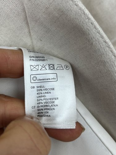 Lněné sako H&M 45 % len 55 % viskoza