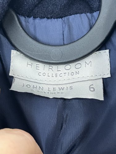Dětský námořní kabát John Lewis 56 % vlna