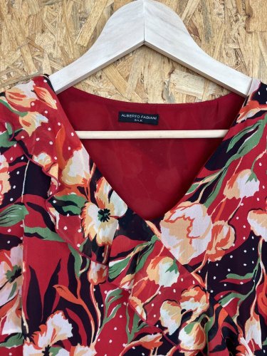 Hedvábný top Alberto Fabiani 100 % hedvábí
