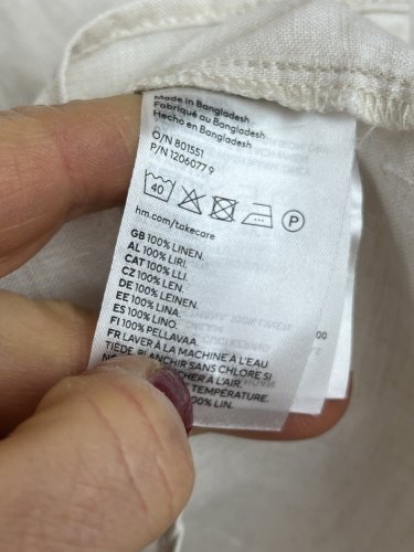 Lněná košile H&M 100 % len