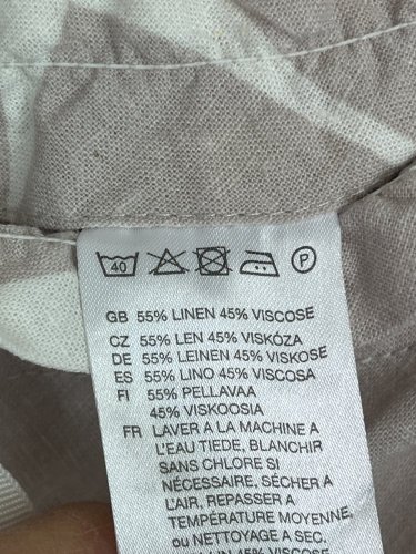 Lněná sukně H&M 55 % len 45 % viskoza