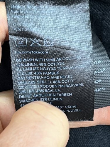 Přírodní šaty H&M 52 % len 48 % bavlna