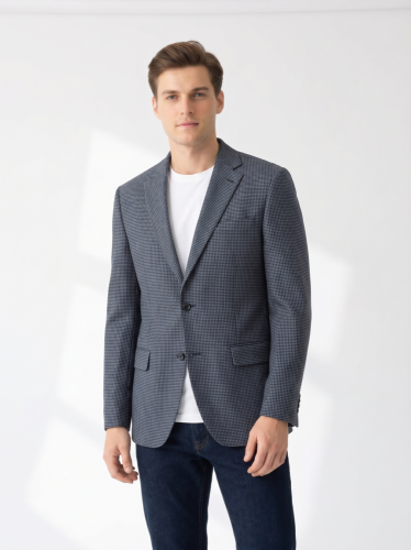 Přírodní sako Massimo Dutti s podílem bavlny a lnu