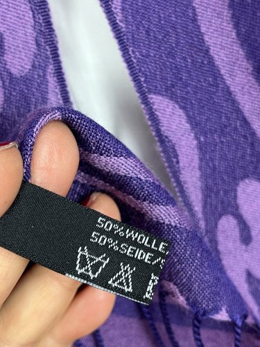 Maxi šál Made in Germany 50 % vlna 50 % hedvábí