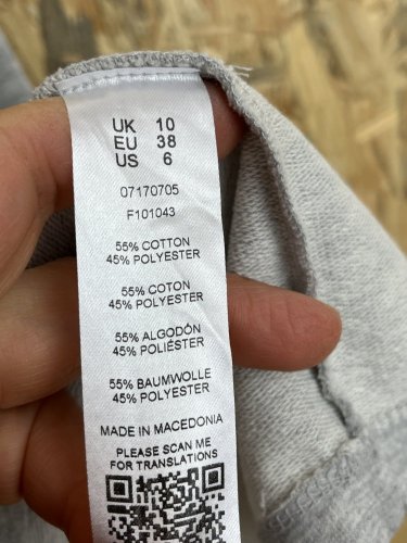 Teplákové šaty ASOS 55 % bavlna 45 % polyester