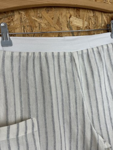 Široké kalhoty Made in Italy s podílem lnu a bavlny