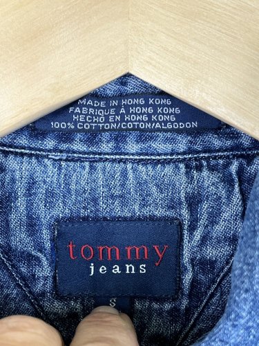 Riflová košile Tommy Jeans 100 % bavlna