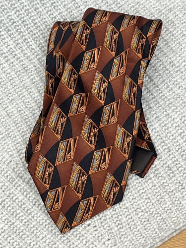 Vintage hedvábná kravata Lanvin Paris 100 % hedvábí