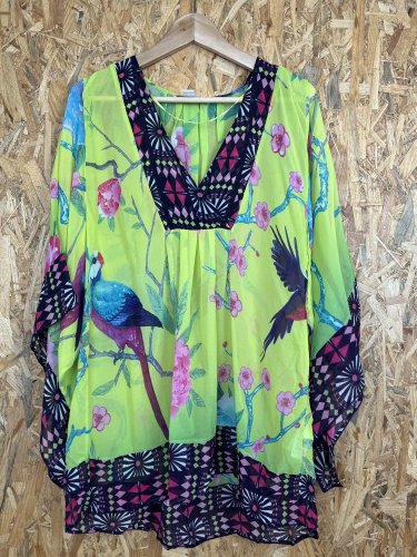 Hedvábná tunika H&M 100 % hedvábí