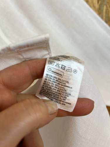 Přírodní košile H&M 52 % len 48 % bavlna