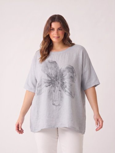 Oversize tunika Made in Italy 50 % bavlna 50 % len