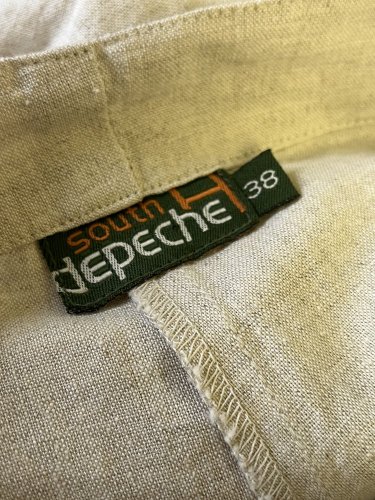 Široké kalhoty South Depeche 55 % len 45 % bavlna