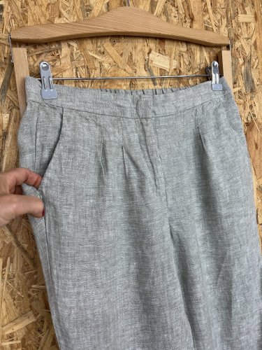 Lněné kalhoty Made in Italy s podílem lnu