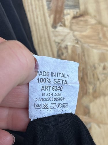 Hedvábný top Made in Italy 100 % hedvábí