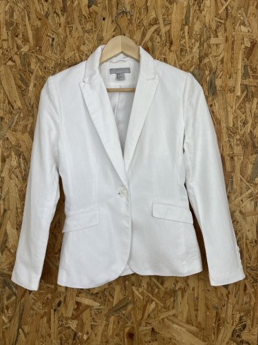 Přírodní sako H&M 48 % len 52 % bavlna