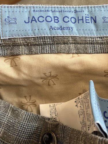 Pánské kalhoty Jacob Cohen 75 % vlna 25 % hedvábí