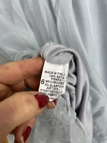 Hedvábný top Made in Italy 100 % hedvábí