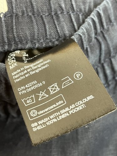 Námořní kalhoty H&M 100 % len