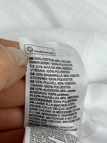 Oversize košile H&M 52 % bavlna 48 % viskoza
