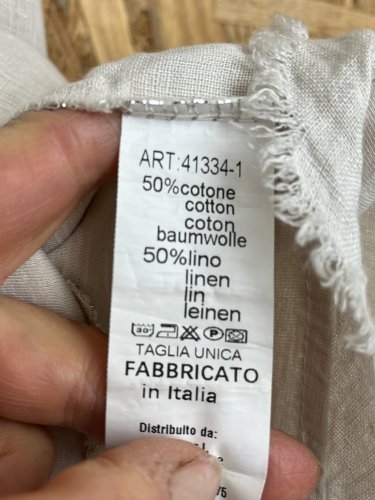 Přírodní tunika Made in Italy 50 % len 50 % bavlna