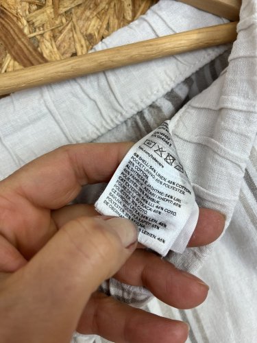Pánské kalhoty H&M 54 % len 46 % bavlna