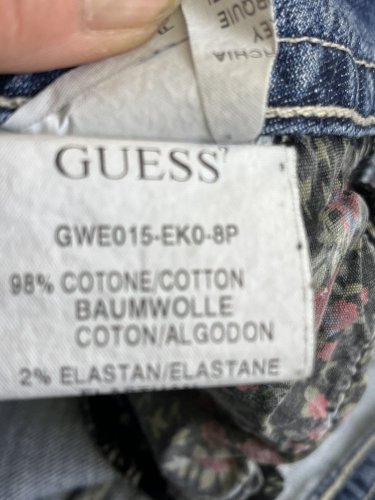 Riflová sukně Guess 95 % bavlna